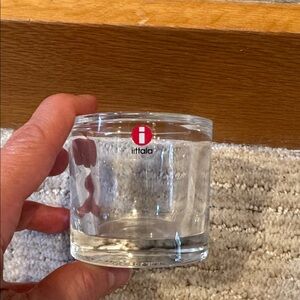 iittala marimekko 2.5”x2.5” glass votive in EUC